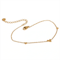 Rust Proof Stainless Steel Heart Chain Anklet Gold Silver Color 18K PVD Plated Summer Fashion Jewelry for Women by PoisedMe