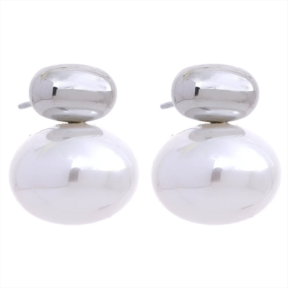 316 Stainless Steel Imitation Pearl Stud Earrings For Women Japan Style by PoisedMe
