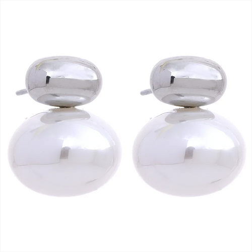 316 Stainless Steel Imitation Pearl Stud Earrings For Women Japan Style by PoisedMe