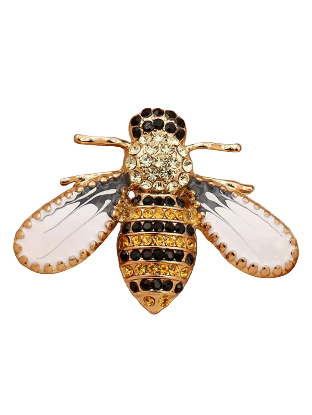 1 Pc Temperament Bee Brooch – Rhinestone Insect Pin | Elegant Electroplated Zinc Alloy Fashion Jewelry for Women by PoisedMe