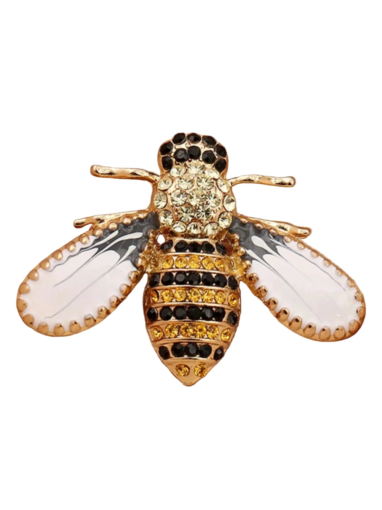 1 Pc Temperament Bee Brooch – Rhinestone Insect Pin | Elegant Electroplated Zinc Alloy Fashion Jewelry for Women by PoisedMe