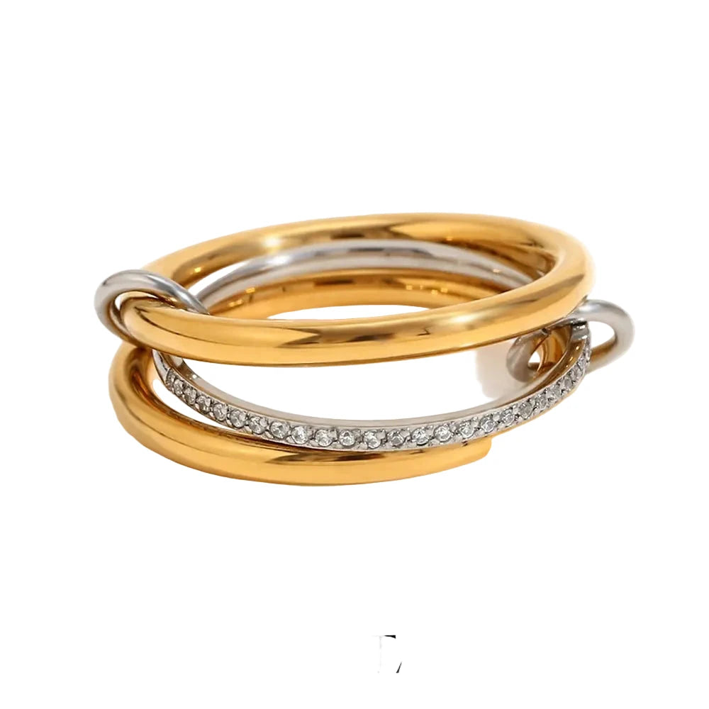 Unique Cool Three/Four Fingers Chain Shape Variable Hiphop Rings Stainless Steel Trendy Accessories Women Men Gifts by PoisedMe