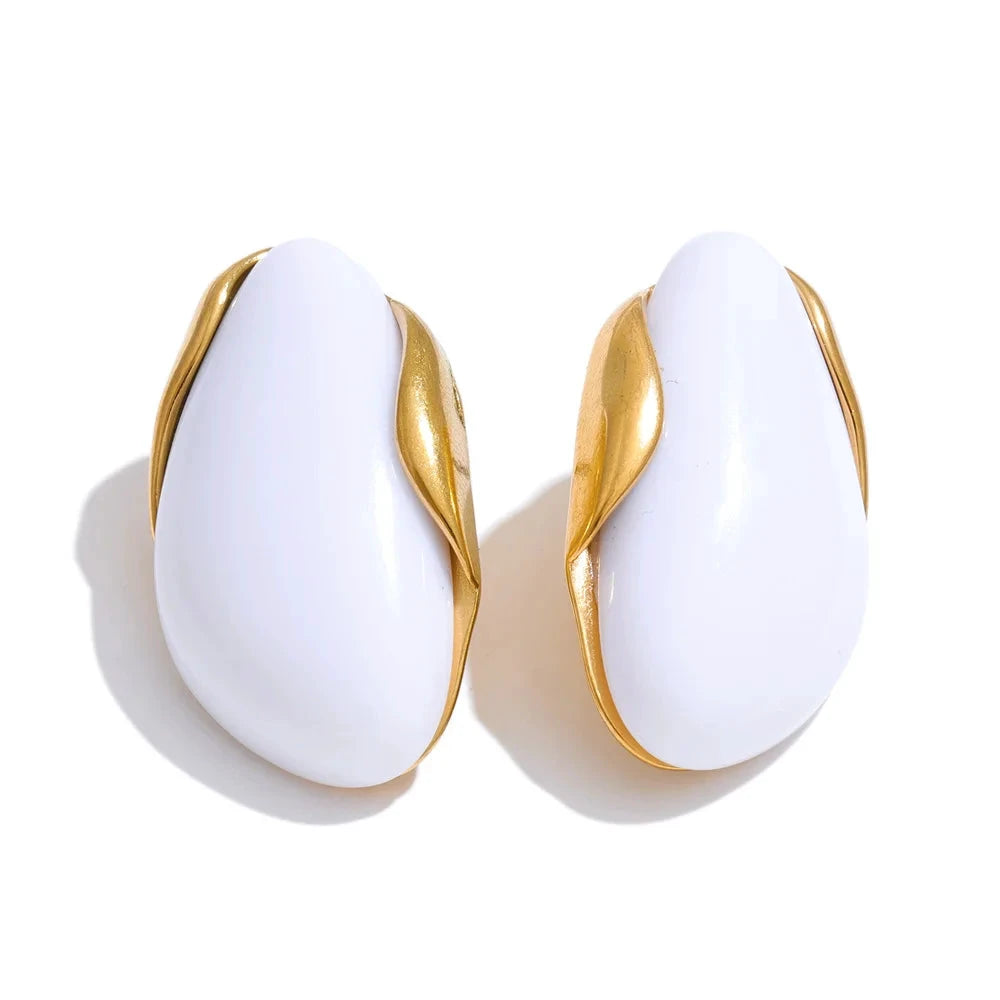 Colorful Resin Earrings – Modern Acrylic Stainless Steel Studs by PoisedMe