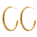 Circle Hoop Earrings Cubic Zirconia 18k Gold Plated Stainless Steel by Poised Me Jewelry Studio