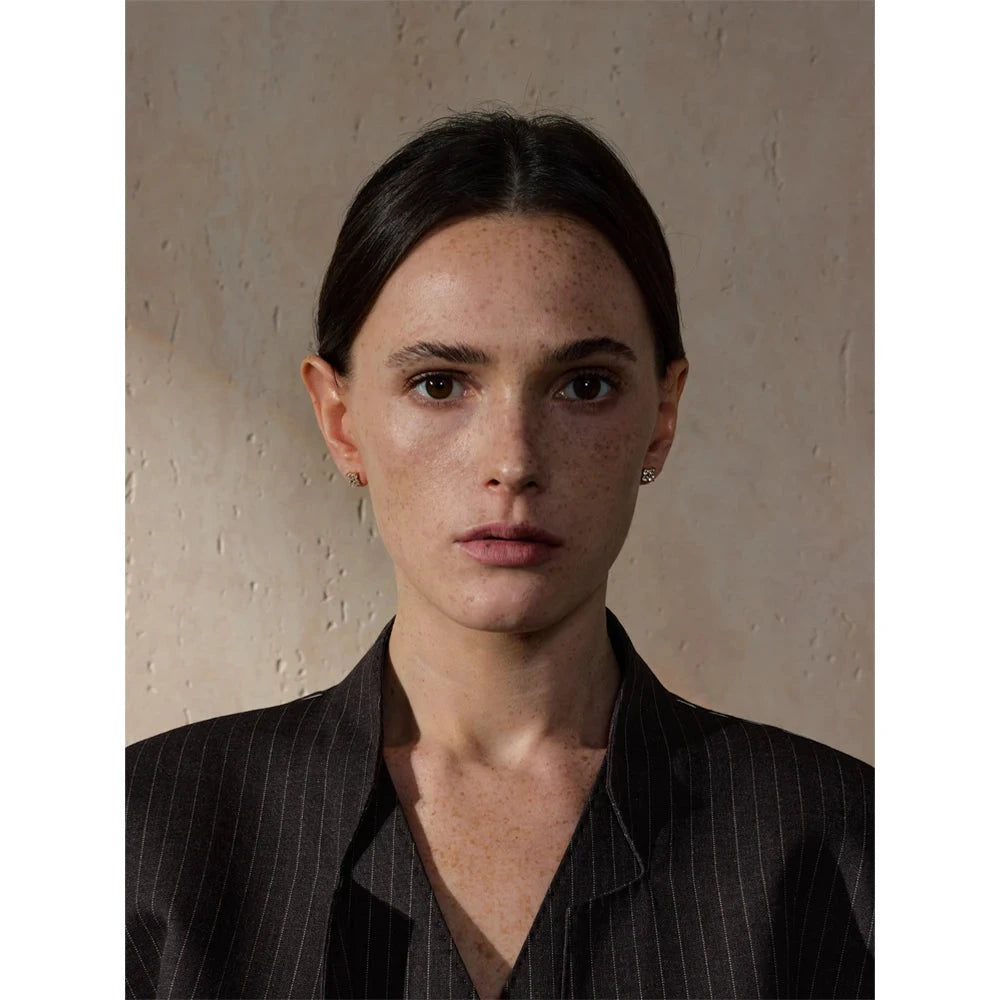 Waterproof Cubic Zirconia Flower Stud Earrings 316L Stainless Steel by PoisedMe