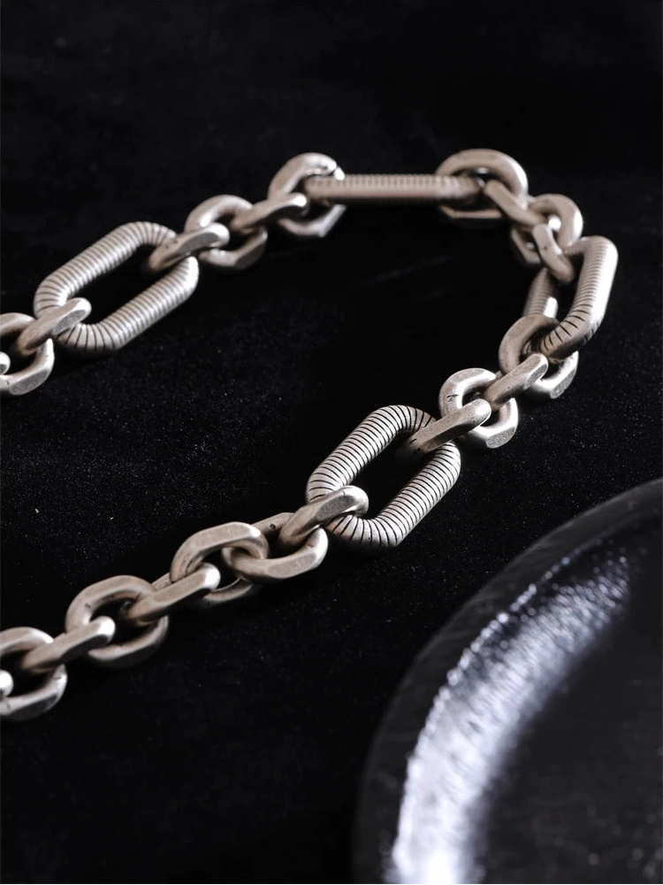 PoisedMe Unisex Stainless Steel Thick Chain Necklace Water Resistant Metal Statement High Quality Jewelry for Men Women Gift -