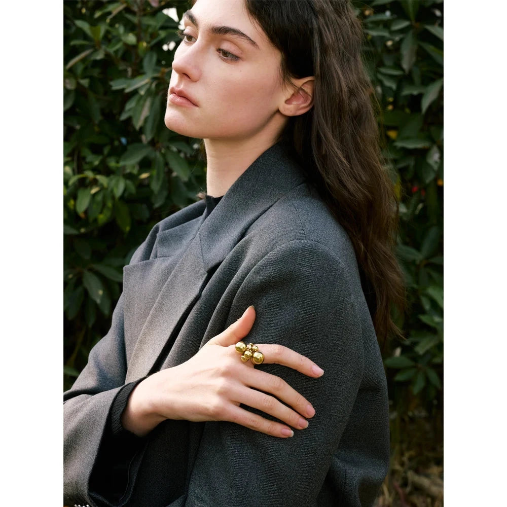 Beads Ball Handmade Ring Rust Proof 18K Stainless Steel Plated Personalized Trendy Charm Finger Jewelry 2026 by PoisedMe