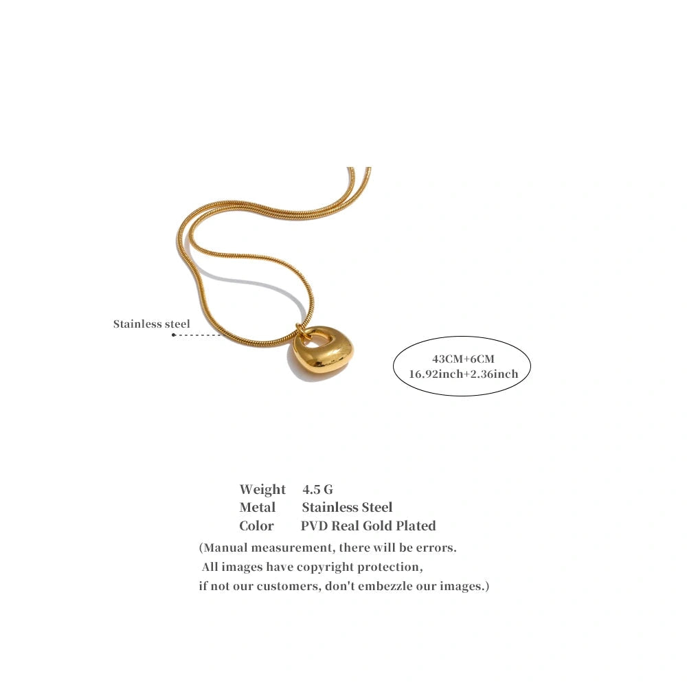 Minimalist Stainless Steel Geometric Cute Small Bag Necklace Gold PVD Plated Fashion Pendant Jewelry for Women Wholesale by PoisedMe