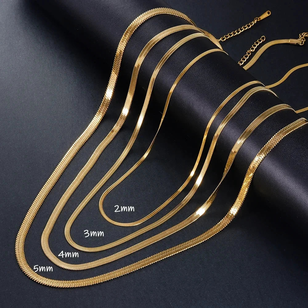 Sterling Silver Gold Tone Snake Chain Necklace For Women Men Jewelry Gift by PoisedMe
