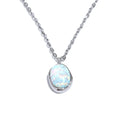 Exquisite Stylish Processed Opal Stone Minimalist Small Chic Pendant Necklace 18k Gold Plated Jewelry for Women Gift by PoisedMe