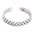 Chain Bracelet Simple 18K Plated Stainless Steel Heavy Metal Texture Fashion Jewelry Men Bijoux Femme Party Waterproof by PoisedMe