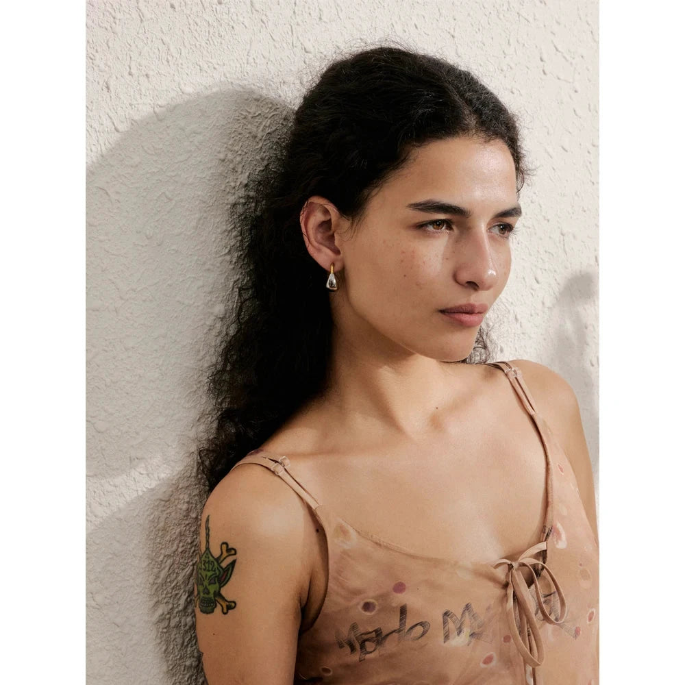 Statement Stainless Steel Metal Geometric Unusual Hoop Earrings Waterproof Daily Charm Jewelry Accessories by PoisedMe