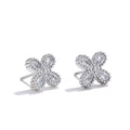 Bling Cubic Zirconia Flower Small Stud Earrings Waterproof Stainless Steel Cast Quality Versatile Daily Delicate Jewelry by PoisedMe