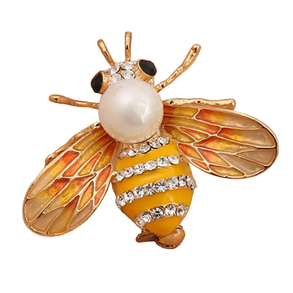 1 Pc Temperament Bee Brooch – Rhinestone Insect Pin | Elegant Electroplated Zinc Alloy Fashion Jewelry for Women by PoisedMe