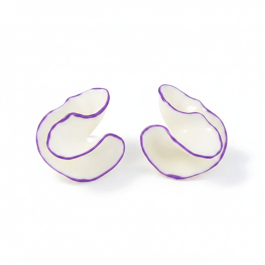 Acrylic Geometric Shape Conch Stud Earrings for Women Europe America Personality Exaggerated Girls Travel Jewelry by PoisedMe