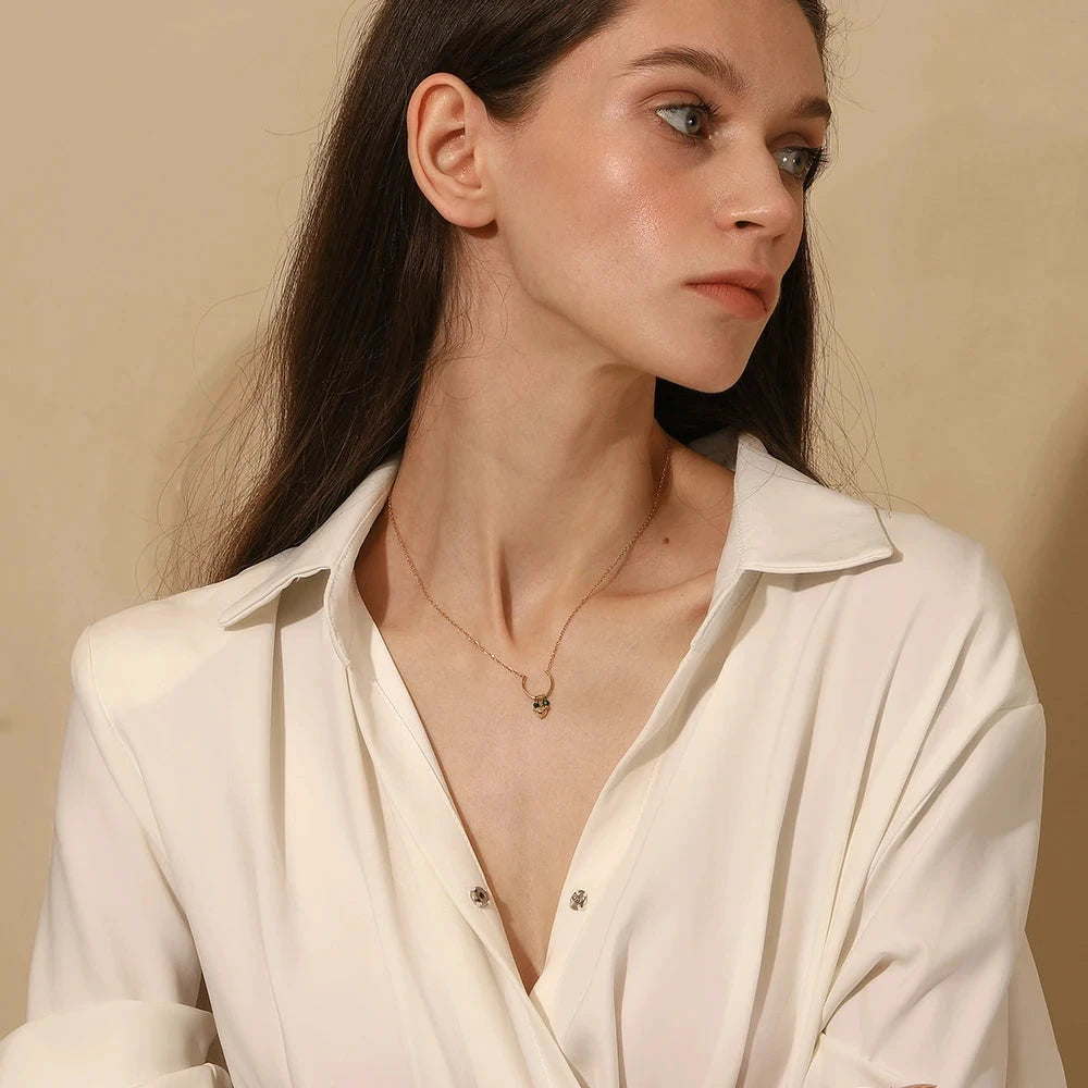 Unique 316L Stainless Steel Round Bead Chain Necklace Party Trend Waterproof Jewelry For Women's Neck Jewelry Gift by PoisedMe