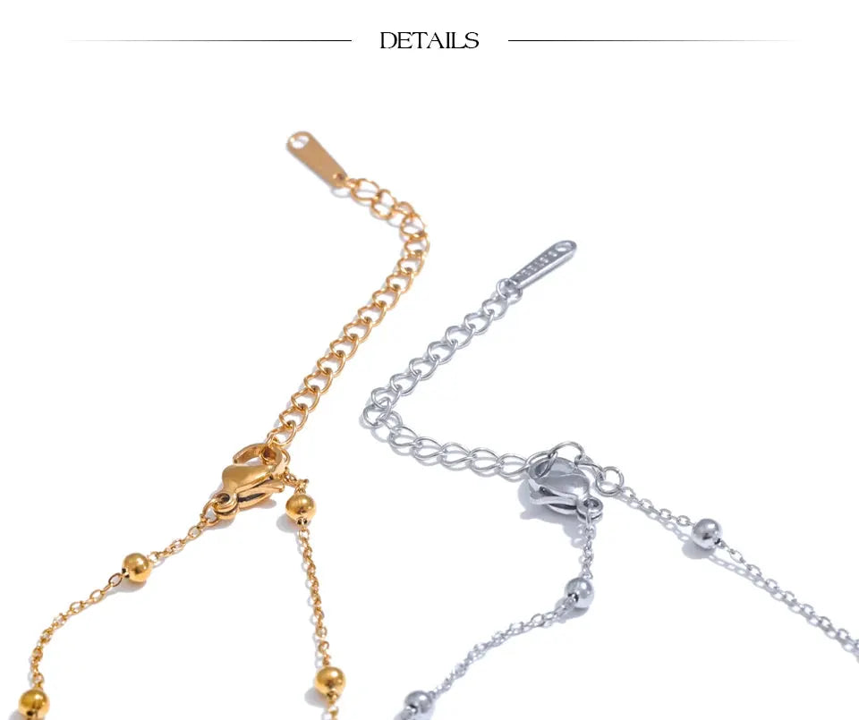 Flower Necklace 18k PVD Gold Plated Waterproof Jewelry For Women by Poised Me Jewelry Studio