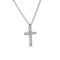 Cubic Zirconia Cross Pendant Necklace – 18K Gold or Silver Stainless Steel | Elegant, Water-Resistant Jewelry for Women by PoisedMe