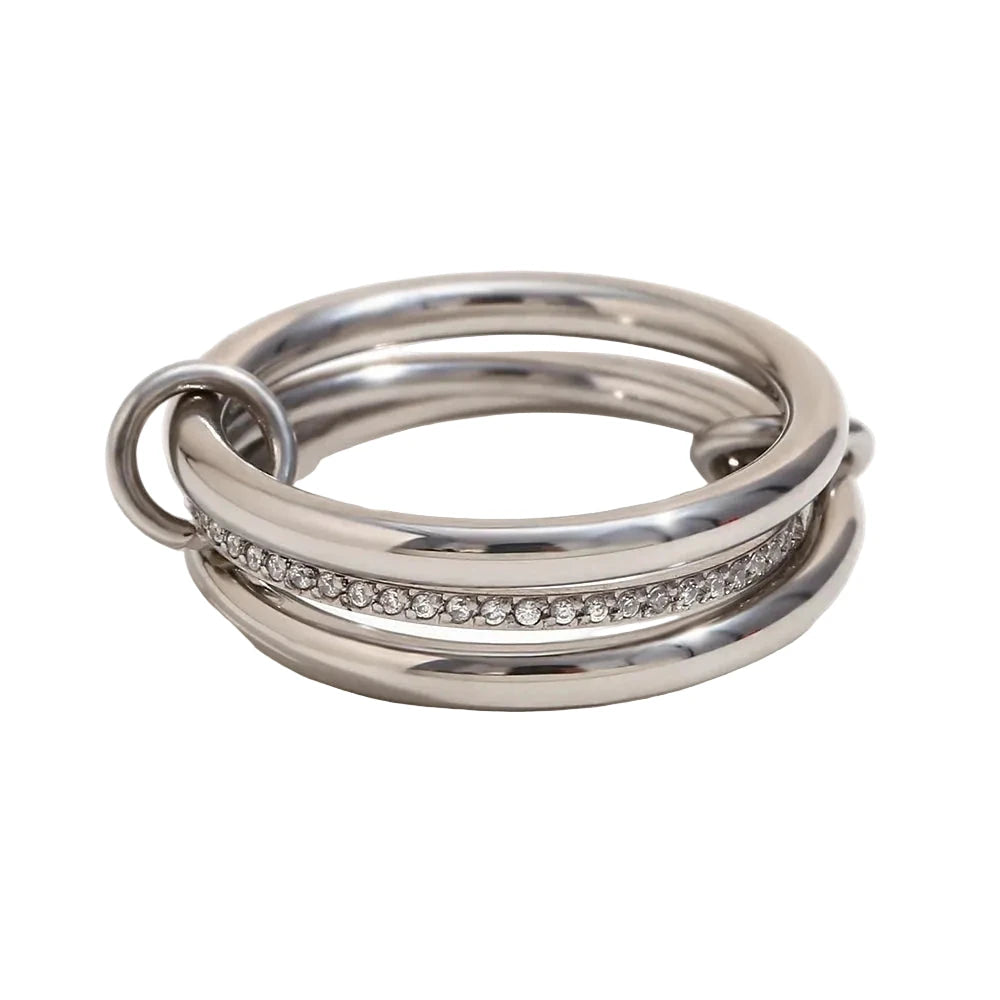 Unique Cool Three/Four Fingers Chain Shape Variable Hiphop Rings Stainless Steel Trendy Accessories Women Men Gifts by PoisedMe