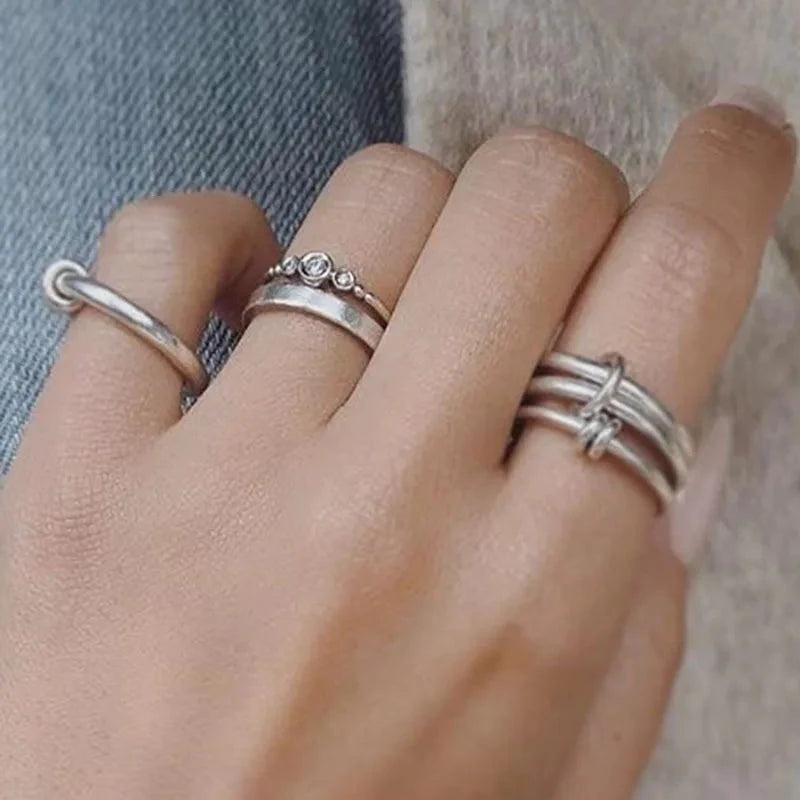 Unique Cool Three/Four Fingers Chain Shape Variable Hiphop Rings Stainless Steel Trendy Accessories Women Men Gifts by PoisedMe