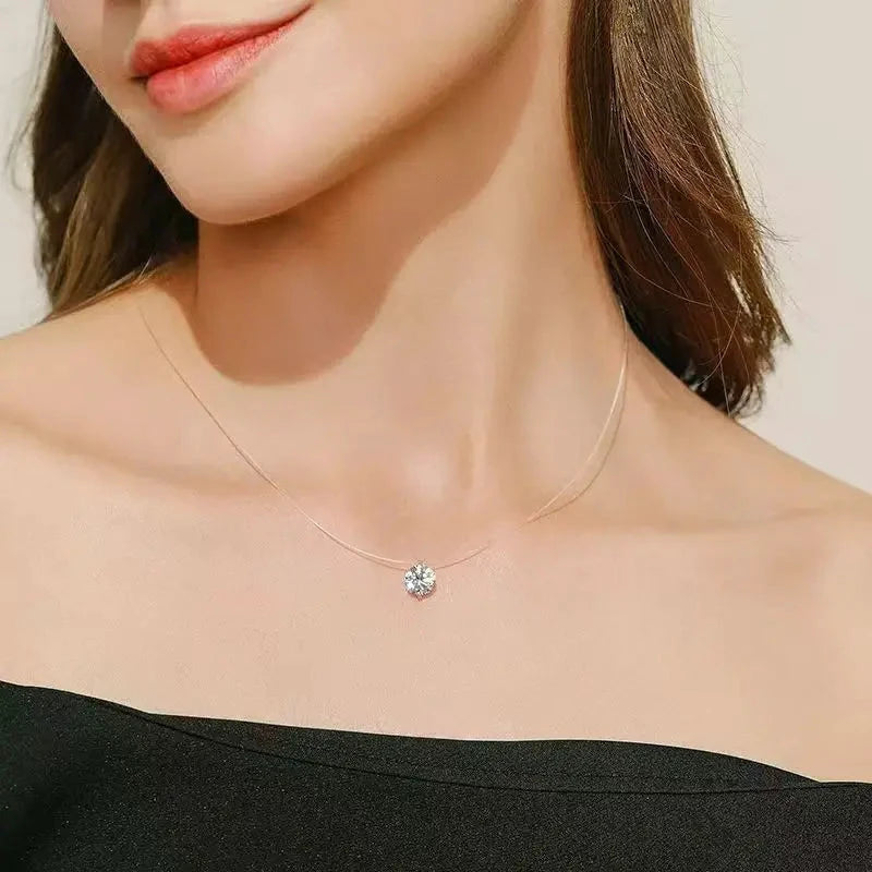 New Stainless Steel Zircon Necklaces for Women 18K Gold Plated Four Leaf Grass Collar Chain Necklace Luxury Jewelry Gift by PoisedMe