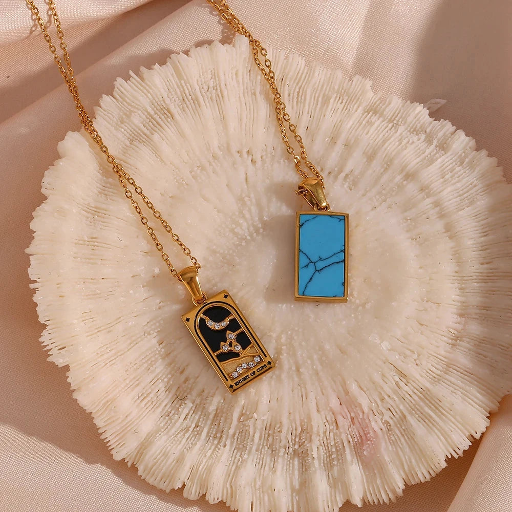 Gold Tarot Pendant Necklace | Tarnish-Free Celestial Jewelry for Women by PoisedMe