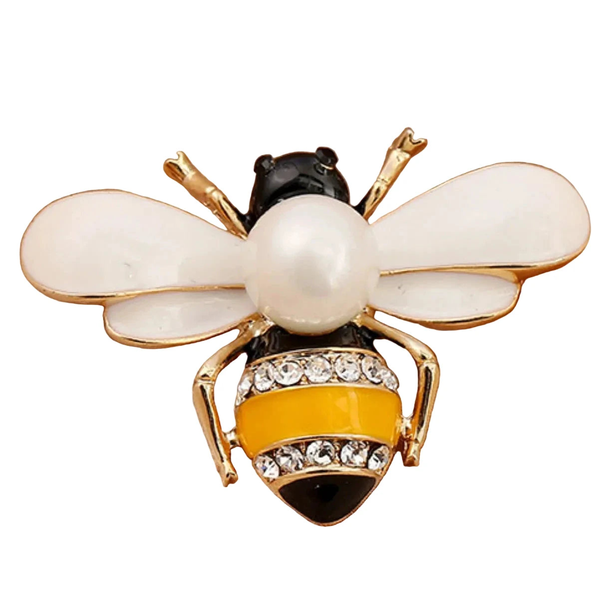 1 Pc Temperament Bee Brooch – Rhinestone Insect Pin | Elegant Electroplated Zinc Alloy Fashion Jewelry for Women by PoisedMe