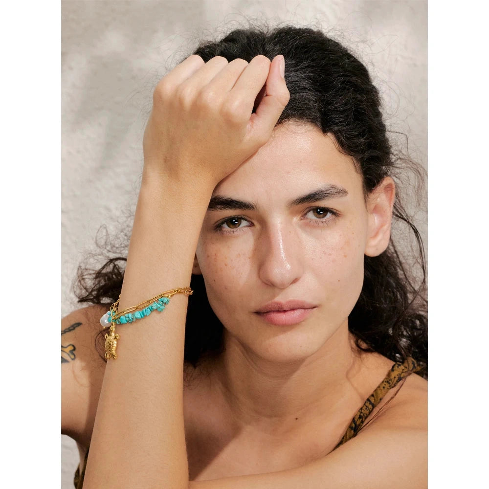 Ocean Style Starfish Shell Pendant Handmade Necklace Bracelet Summer Vacation Stainless Steel Jewelry Waterproof by PoisedMe