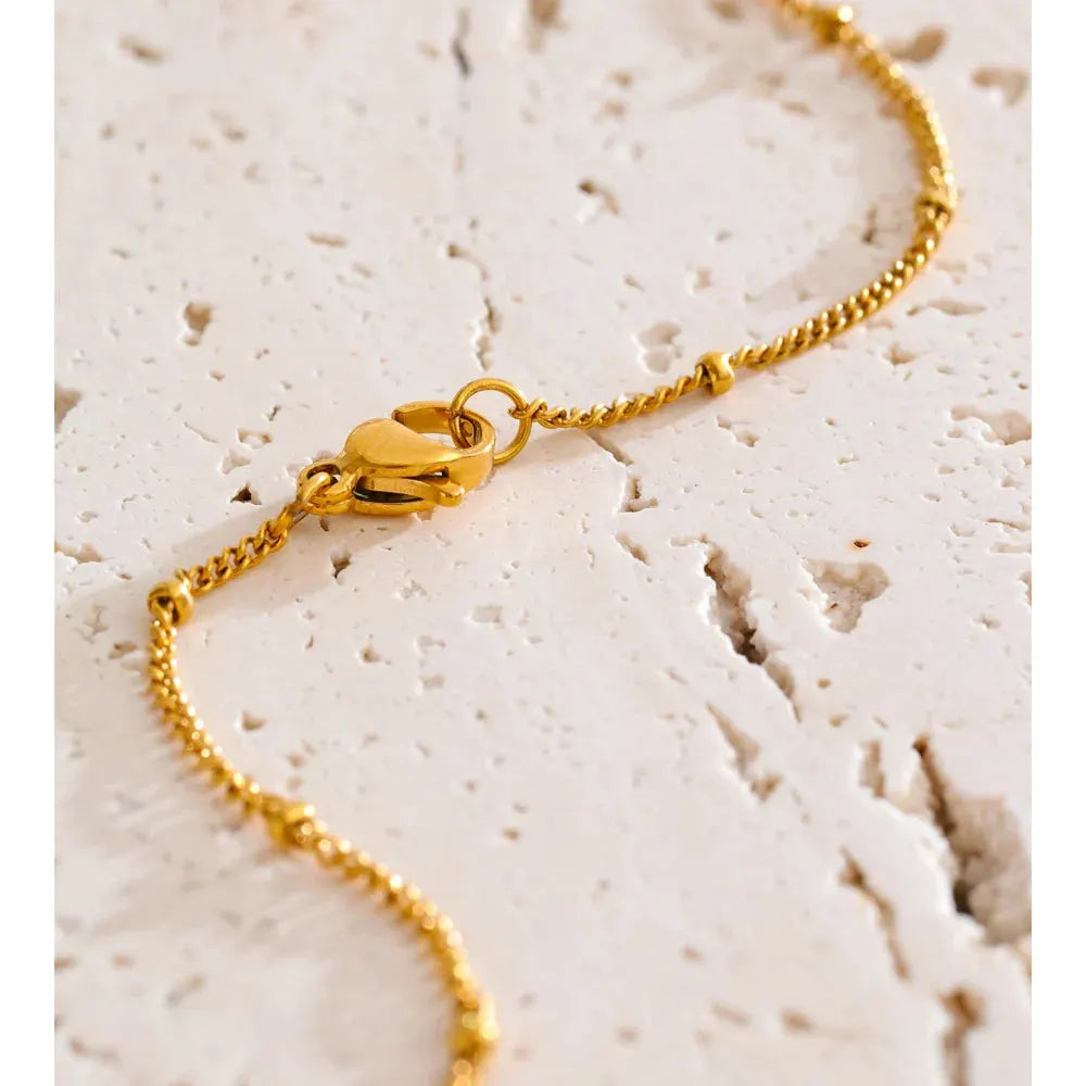 PoisedMe 88cm Stainless Steel Oval Sweater Chain Long Necklace for Women 18K Golden PVD Plated Distinctive Fashion Jewelry Gift -
