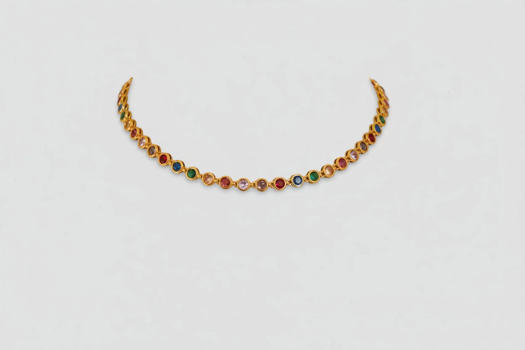 Exquisite Cubic Zirconia Chain Necklace &amp; Bracelet Set – 18K Gold or Silver Stainless Steel | Waterproof Luxury Jewelry Gift for Women by PoisedMe