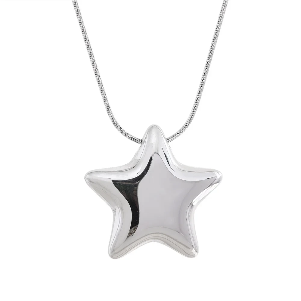 316L Stainless Steel Star Pendant Necklace Waterproof 18K PVD Plated Women by PoisedMe