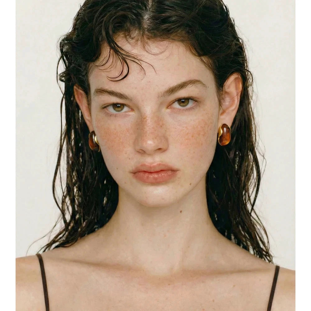 Colorful Resin Earrings – Modern Acrylic Stainless Steel Studs by PoisedMe