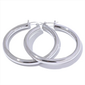 PoisedMe Minimalistic Big Sleek Metal Round Hollow Hoop Earrings Anti Allergic 316L Stainless Steel Trendy Simple Ear Jewelry -