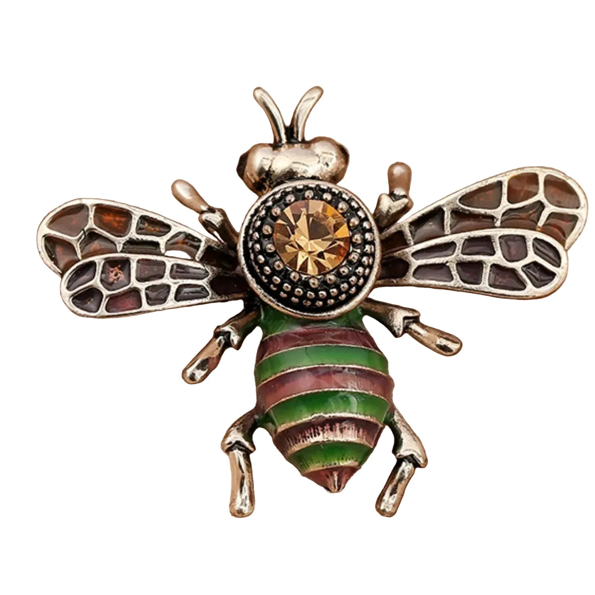 1 Pc Temperament Bee Brooch – Rhinestone Insect Pin | Elegant Electroplated Zinc Alloy Fashion Jewelry for Women by PoisedMe