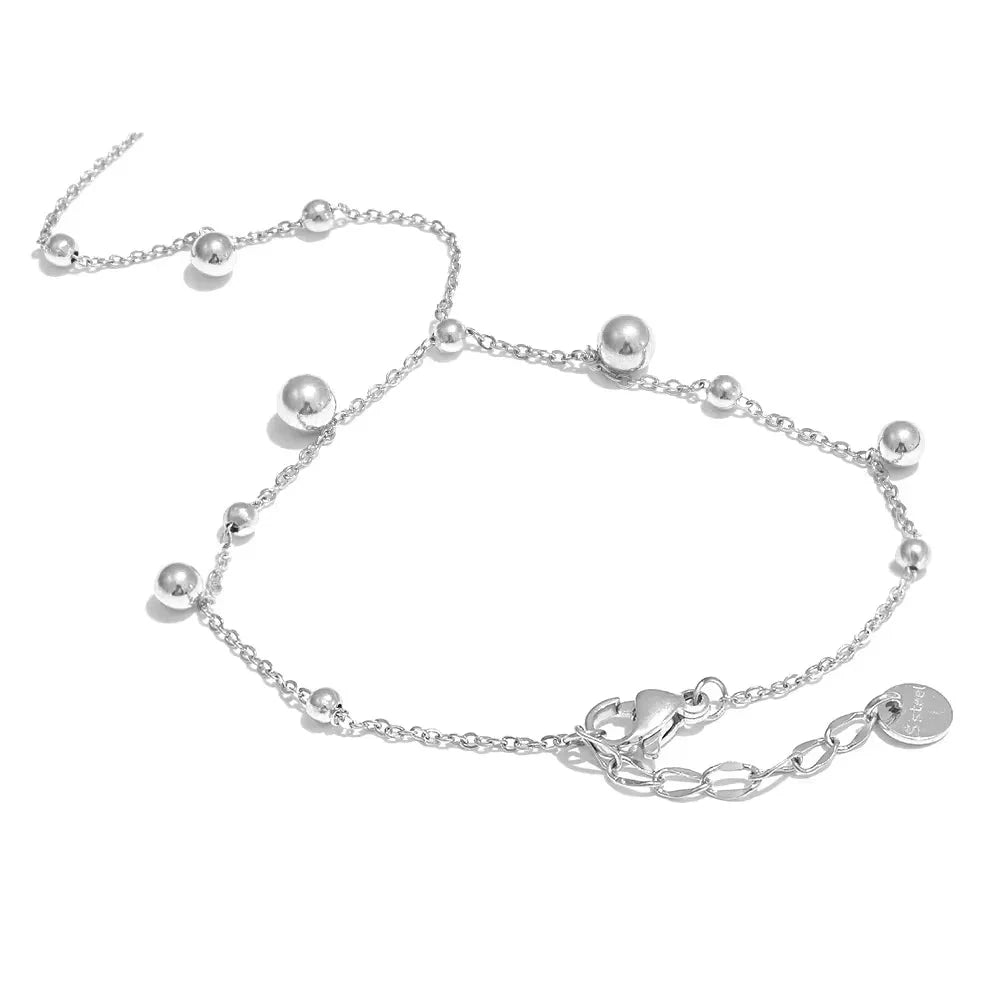 Stainless Steel Zircon Beads Back of Hand Chain Finger Bracelet Waterproof by PoisedMe