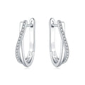 925 Silver Star Twisted Line Hoop Earrings For Women Gift Jewelry by PoisedMe