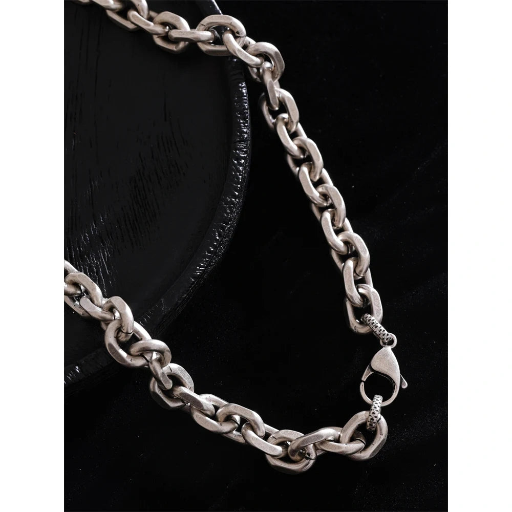 PoisedMe Unisex Stainless Steel Thick Chain Necklace 2025 Water Resistant Metal Statement High Quality Jewelry for Men Women Gift -