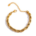 Gold Link Chain Bracelet – Real Gold Plated Stainless Steel by PoisedMe