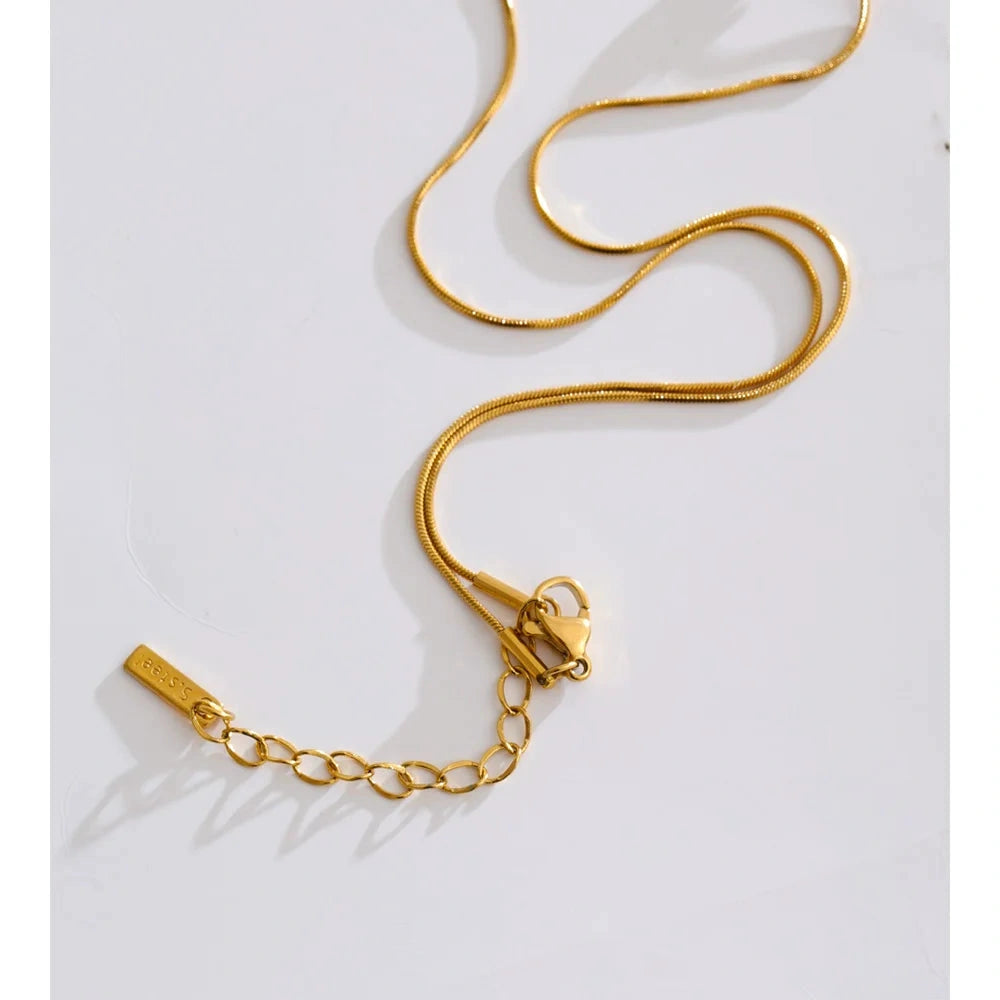 PoisedMe Yhpup 92+5cm Double-Layer Chain Overlay Necklace Stainless Steel 4-Season Jewelry Sweater Chain Accessories Simulated Pearls -