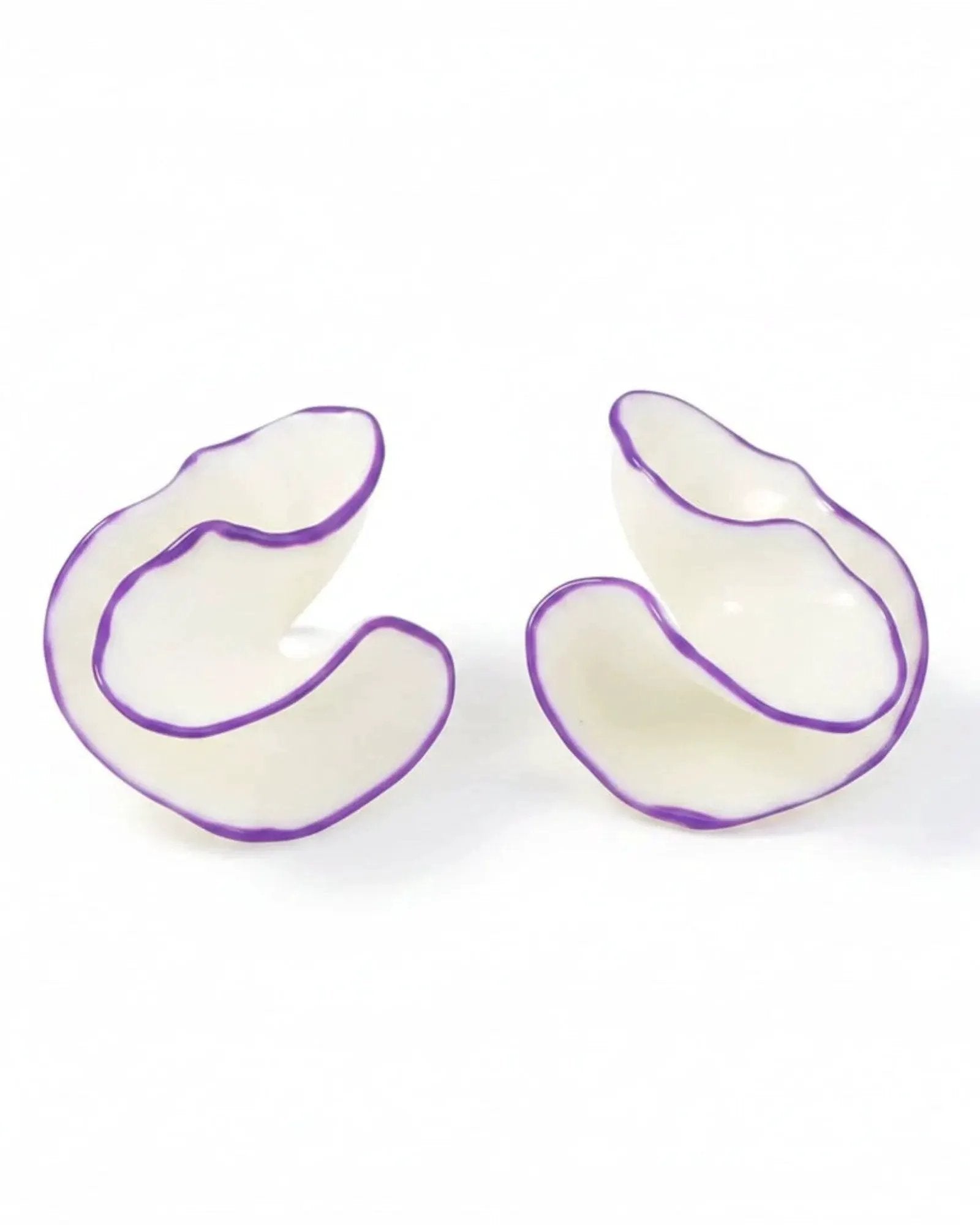 Acrylic Geometric Conch Stud Earrings For Women Large Statement Jewelry by Poised Me Jewelry Studio